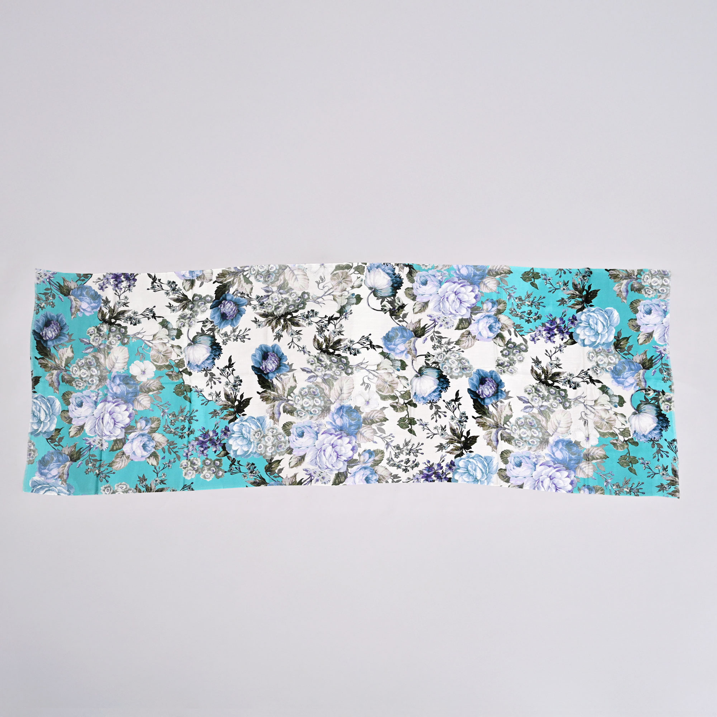 Aqua Bloom-Bamboo Modal Stole