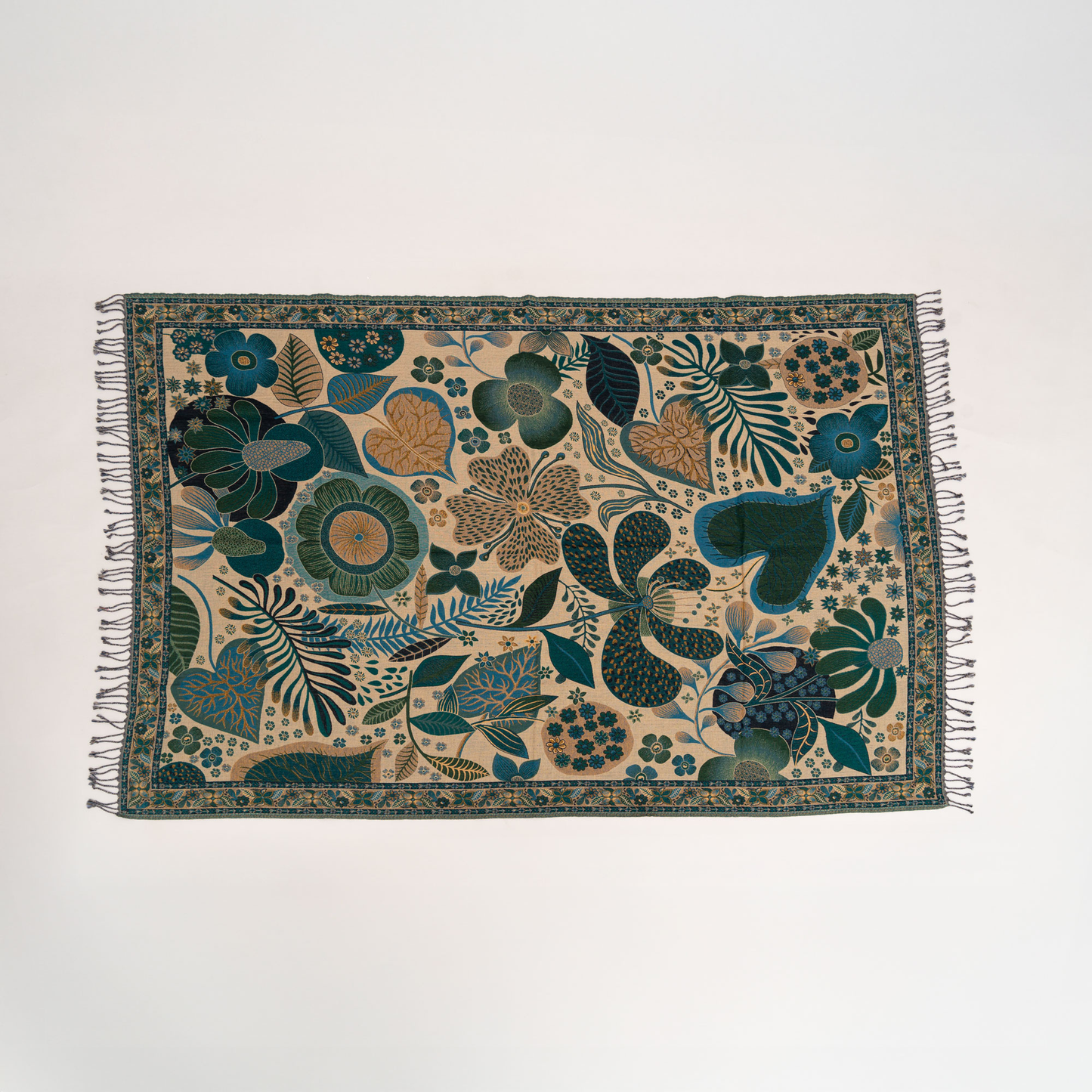 Emerald Blossom Throw
