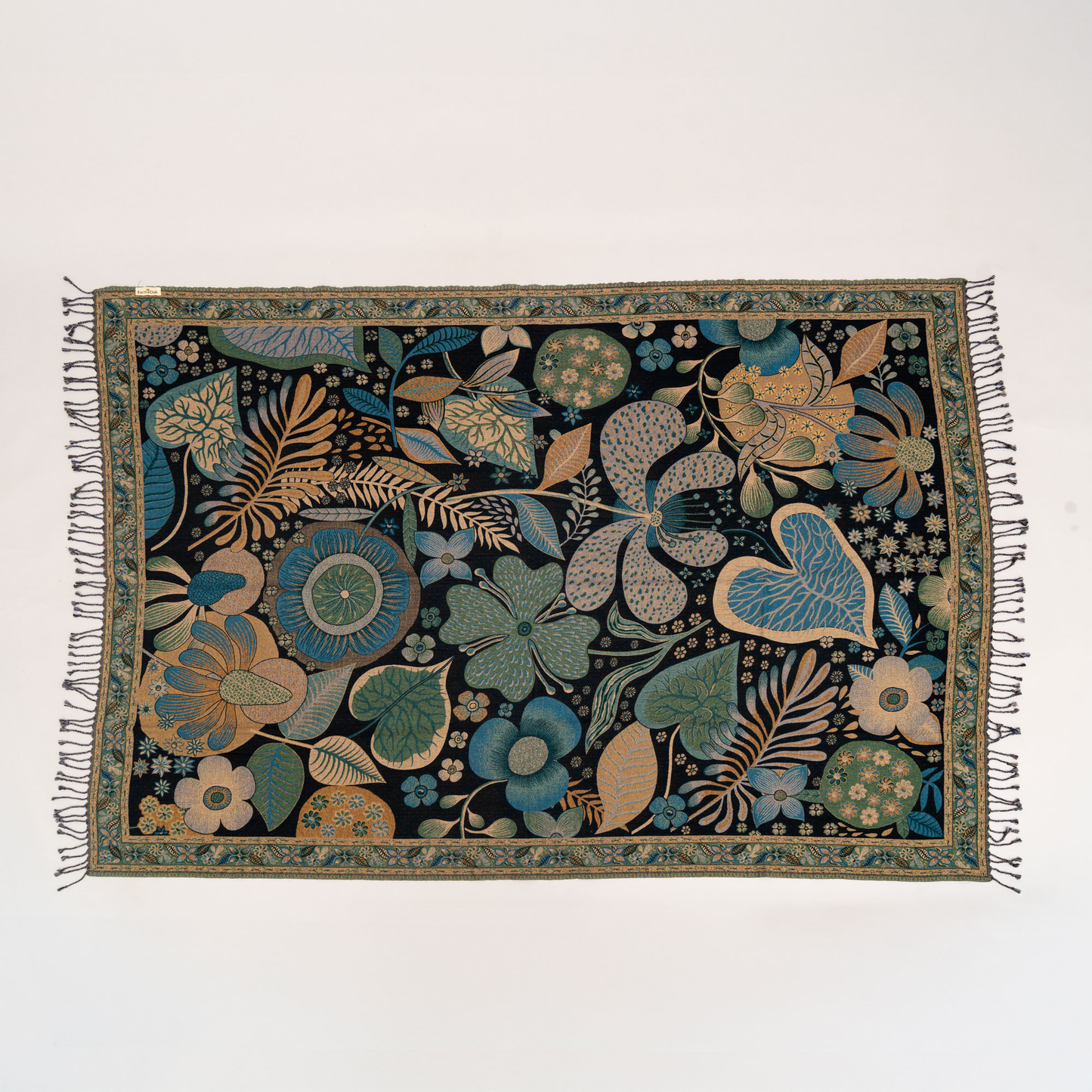 Emerald Blossom Throw