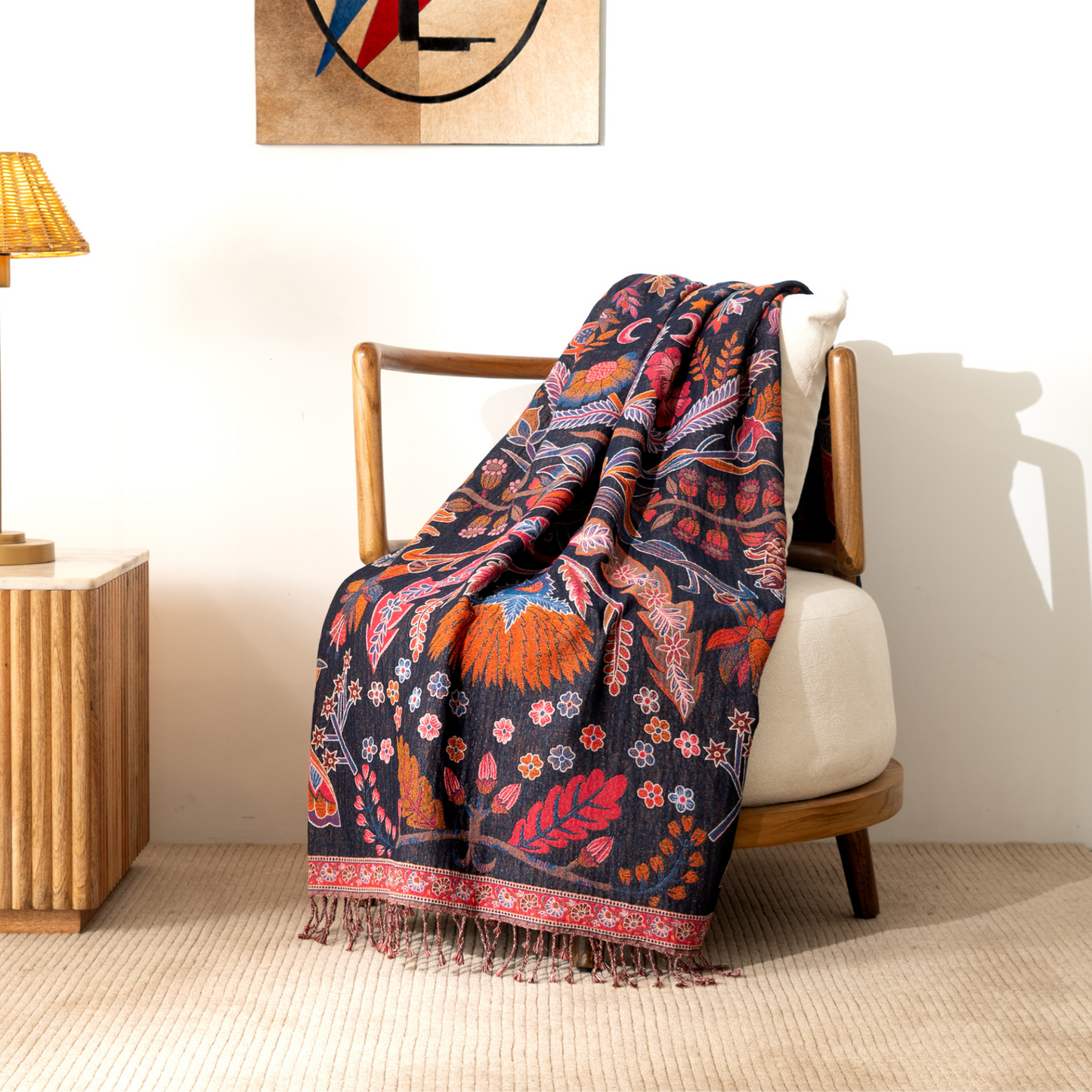 Scarlet Whisper Throw