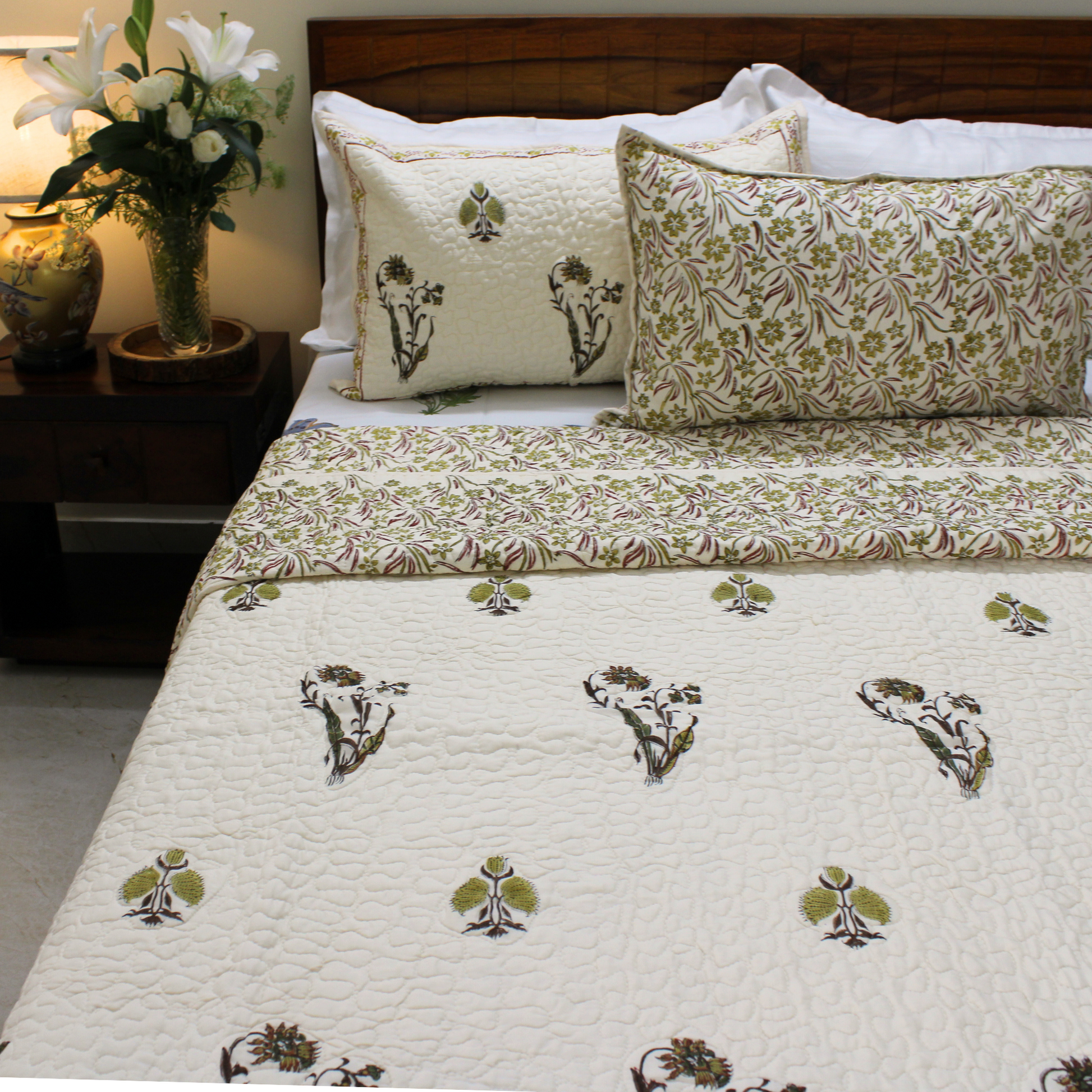 Quilted bed cover by earthandoak