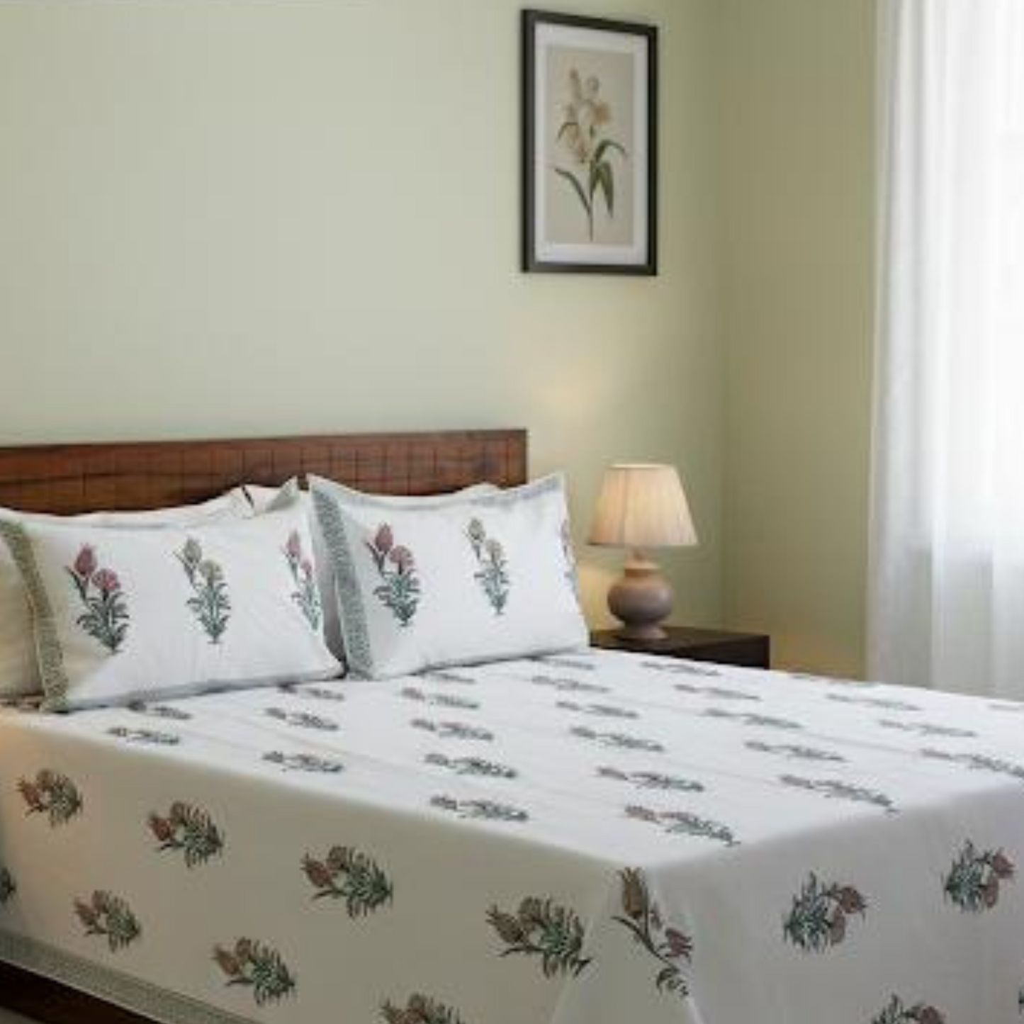 Anandbagh Handblock Bedsheet