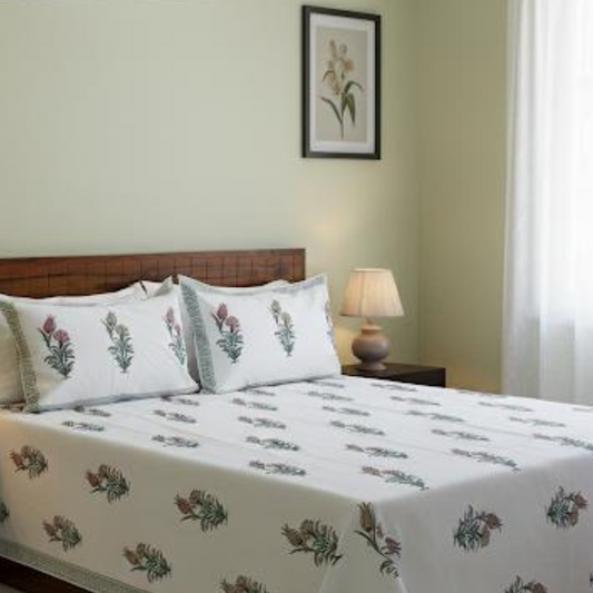 Anandbagh Handblock Bedsheet