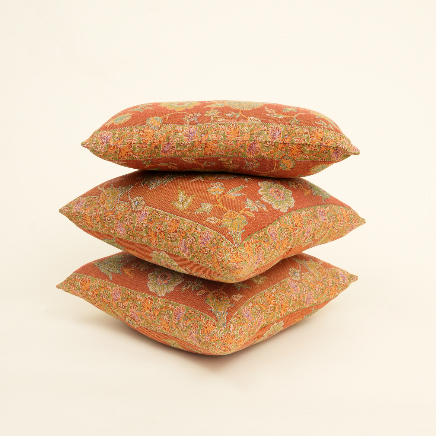 The Earth Collection- Floral Rust Cushion Cover Set