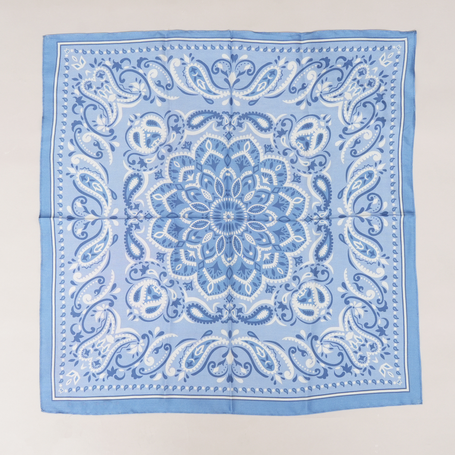 Azure Mandala-Mulberry Silk Scarf