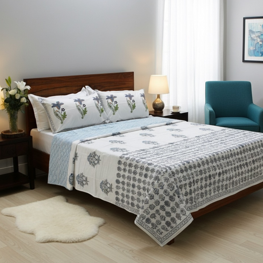 Anand Bagh Handblock-Muslin Dohar