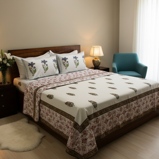 Anand Bagh Handblock-Muslin Dohar