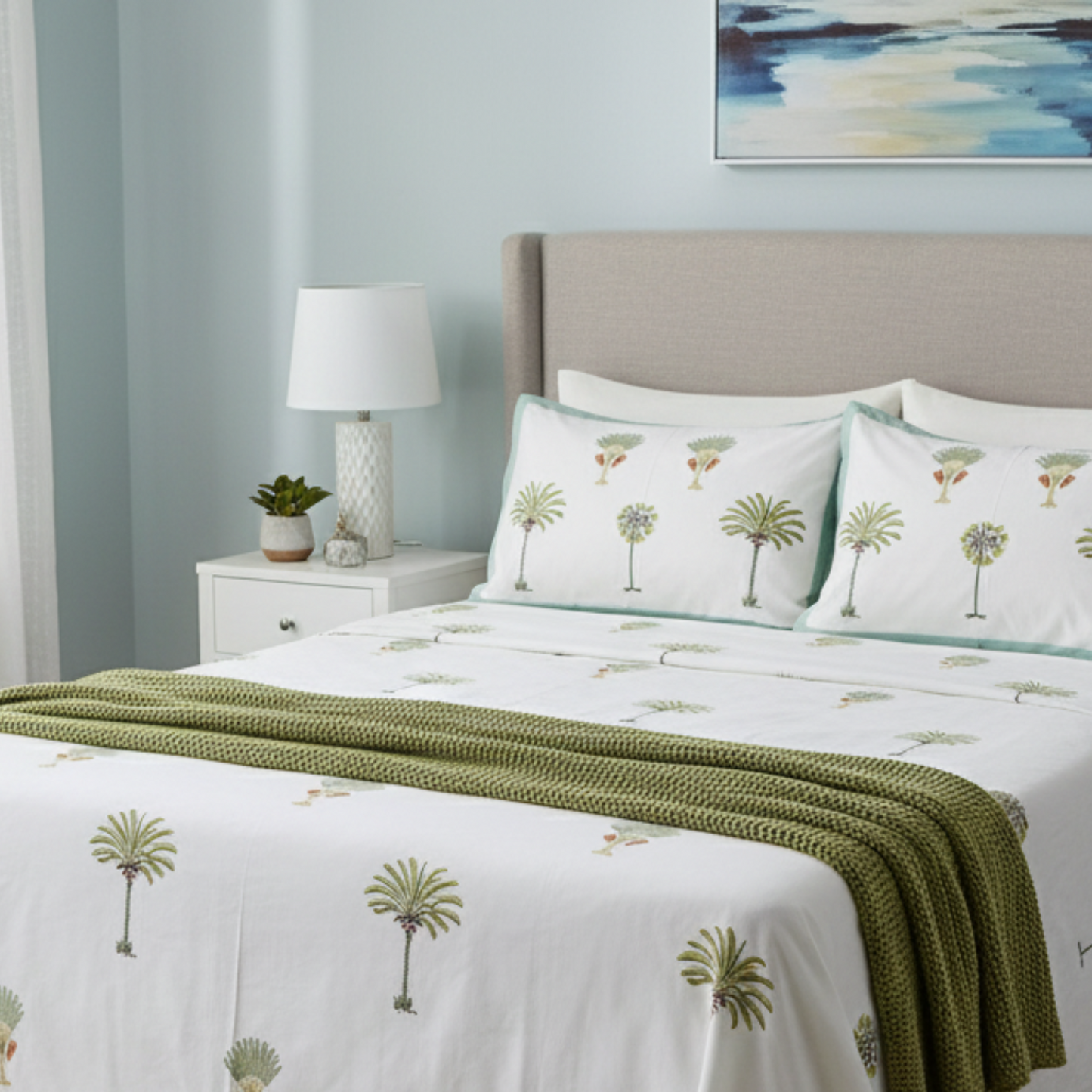 Colours Of The Garden-Handblock Bedsheet