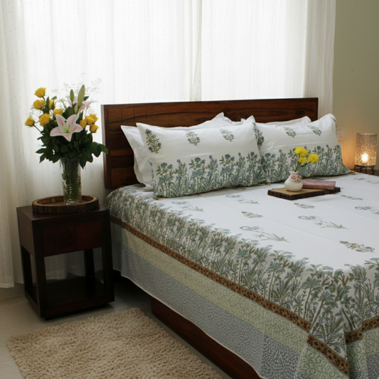 Anandbagh Handblock Bedsheet