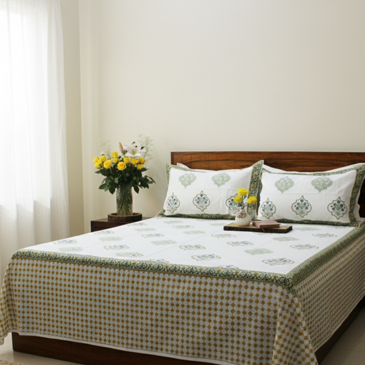 Anandbagh Handblock Bedsheet