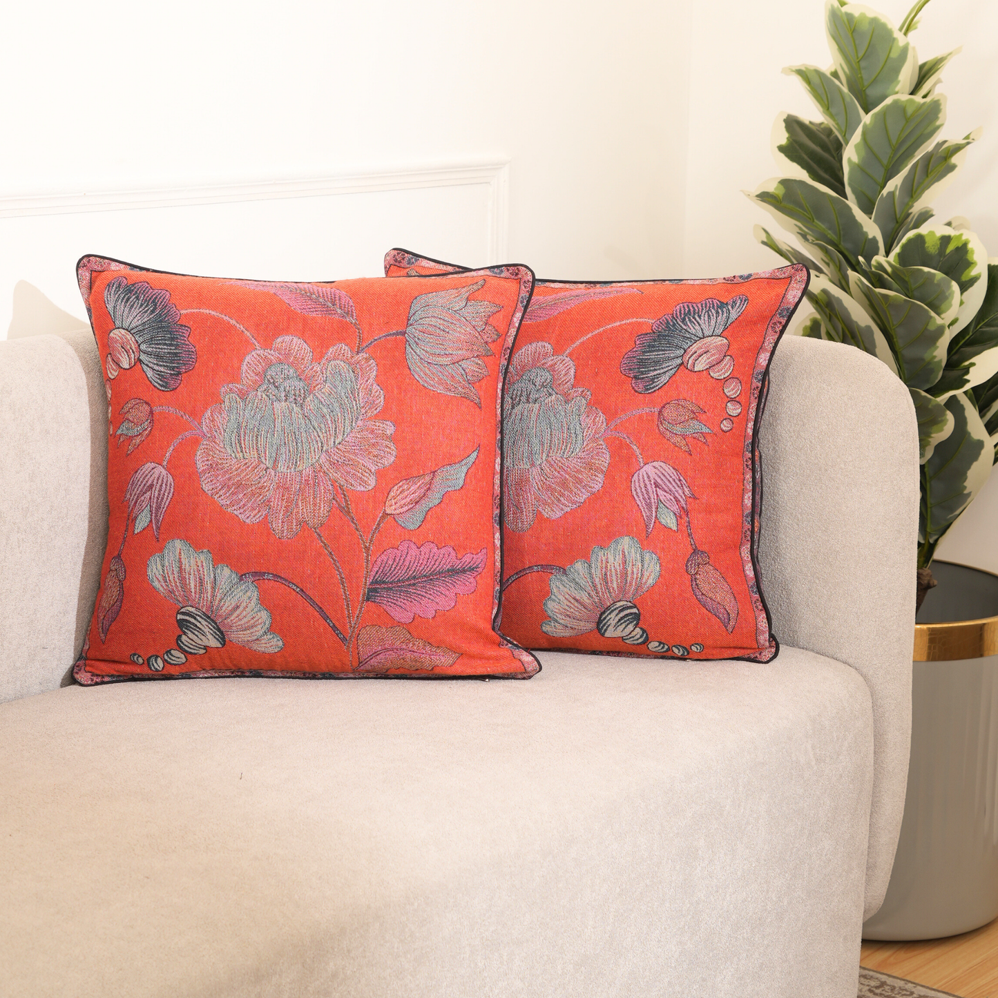 Ember Bloom Cushion Cover Set