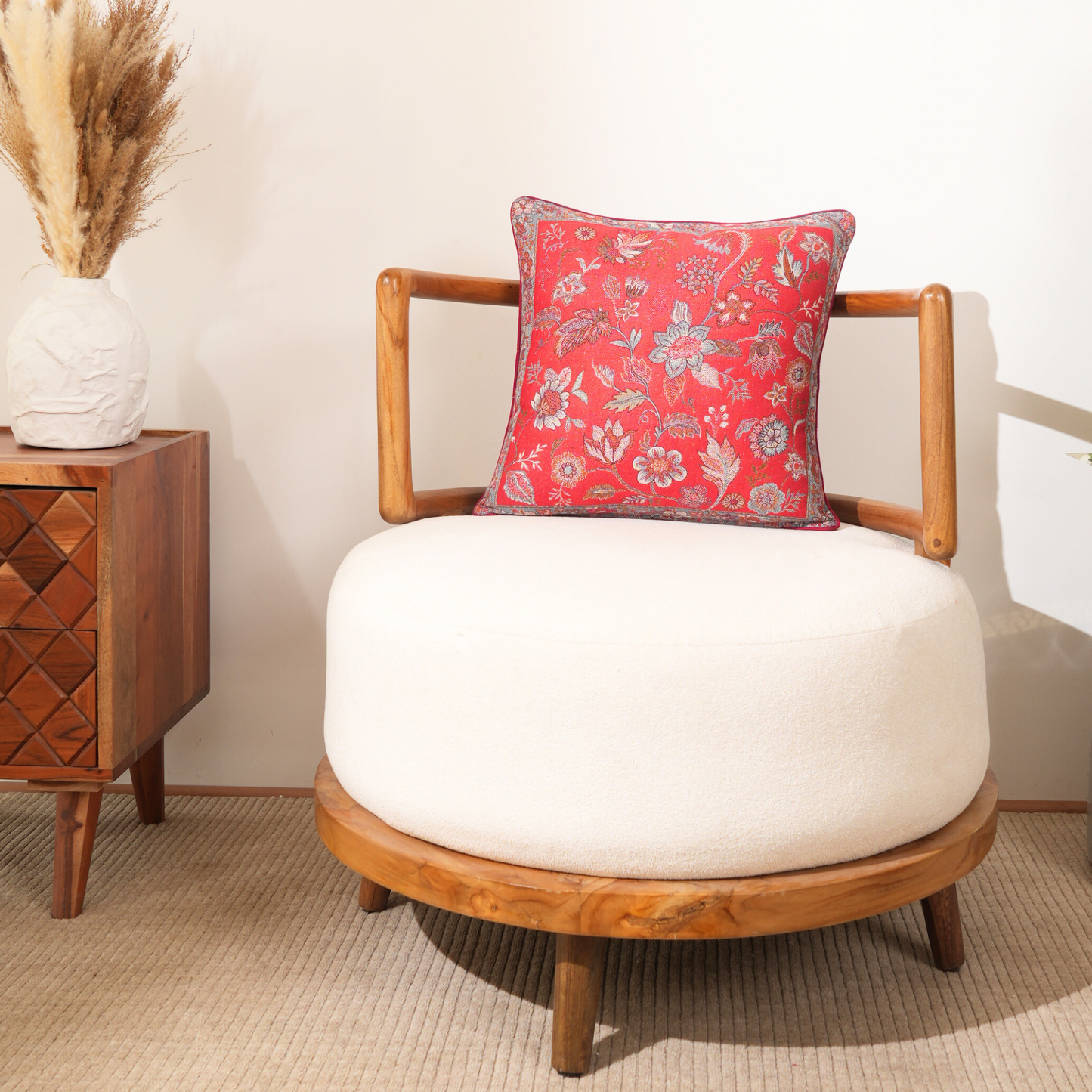 Scarlet Bloom Cushion Cover Set