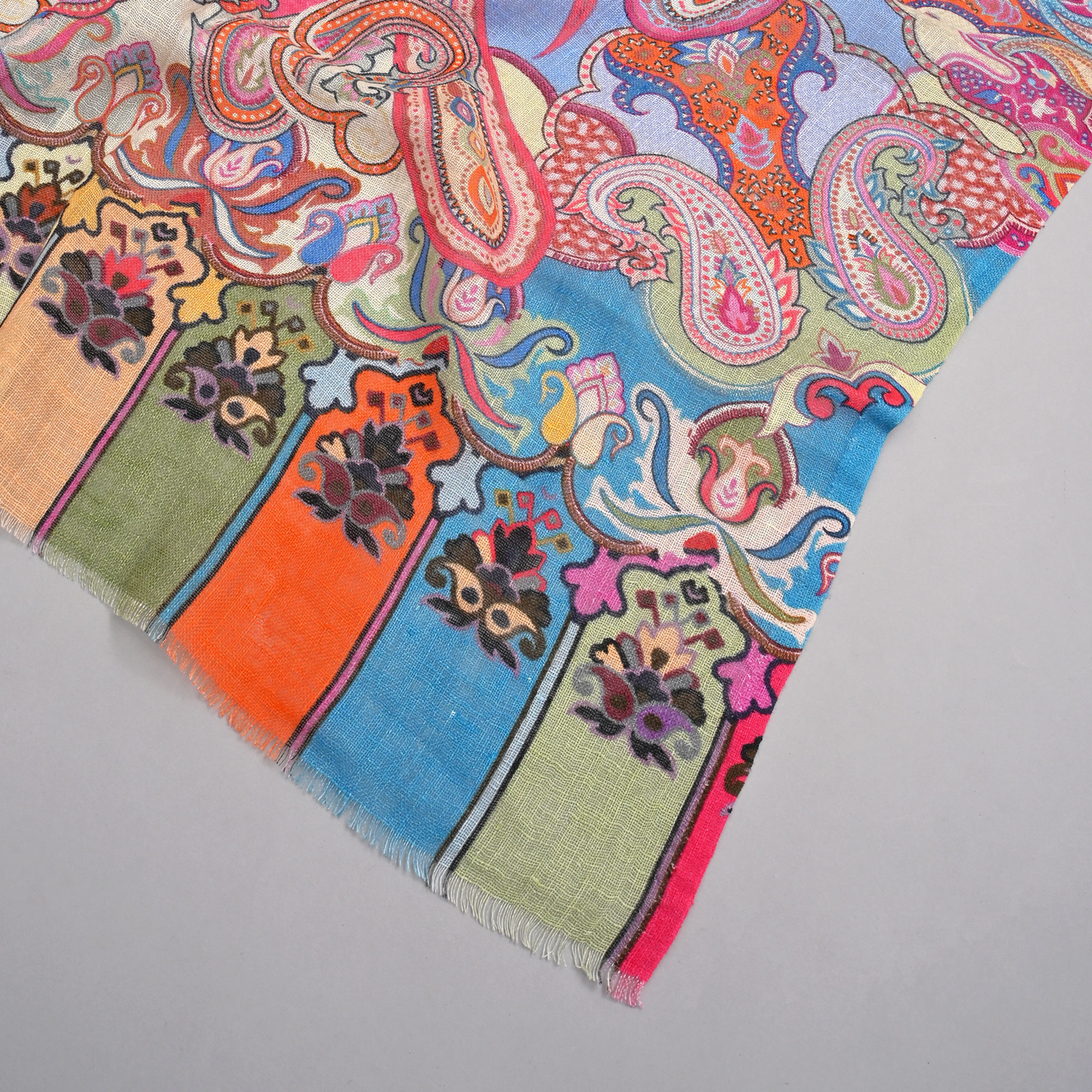 Boheme Paisley-Linen Stole