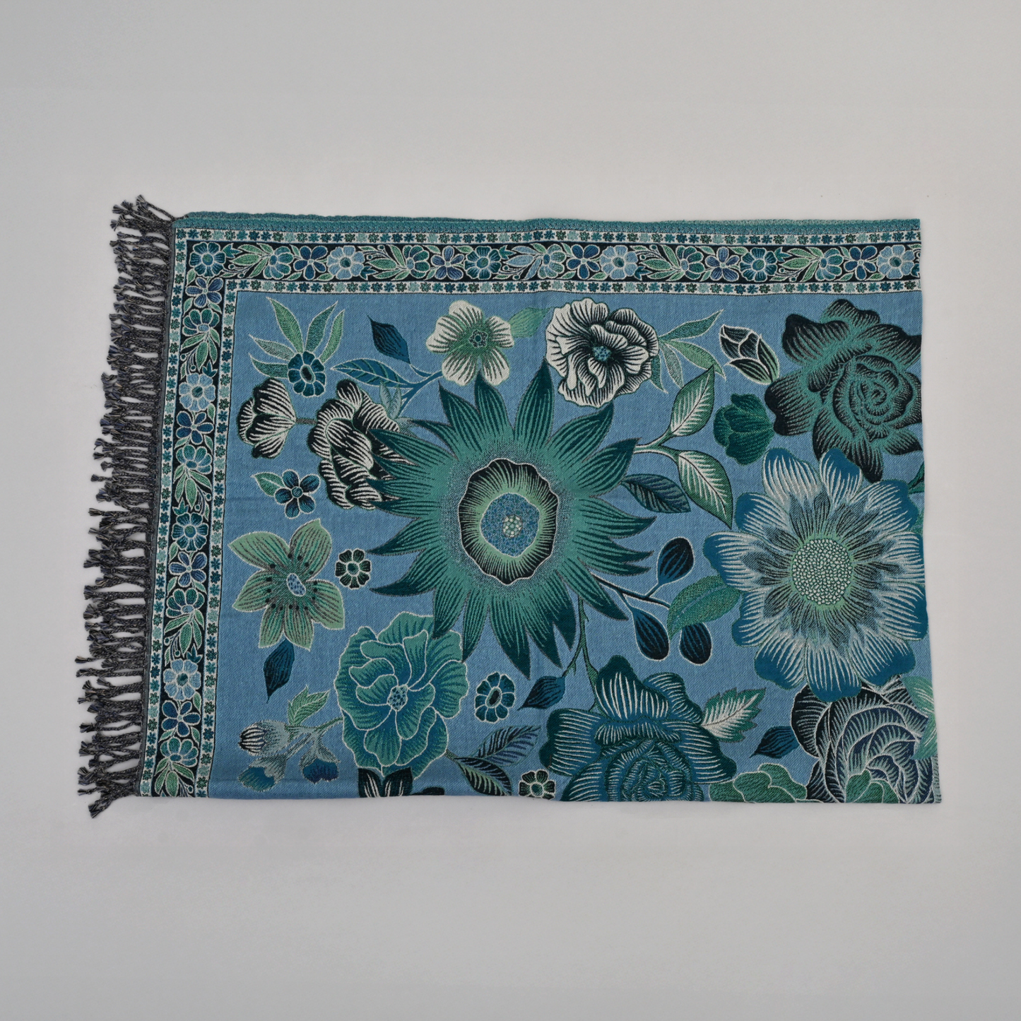The Vintage Azure Garden Throw