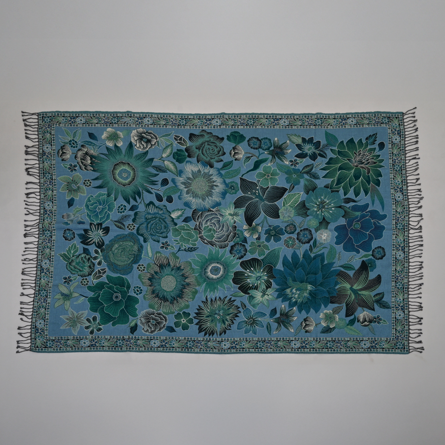 The Vintage Azure Garden Throw