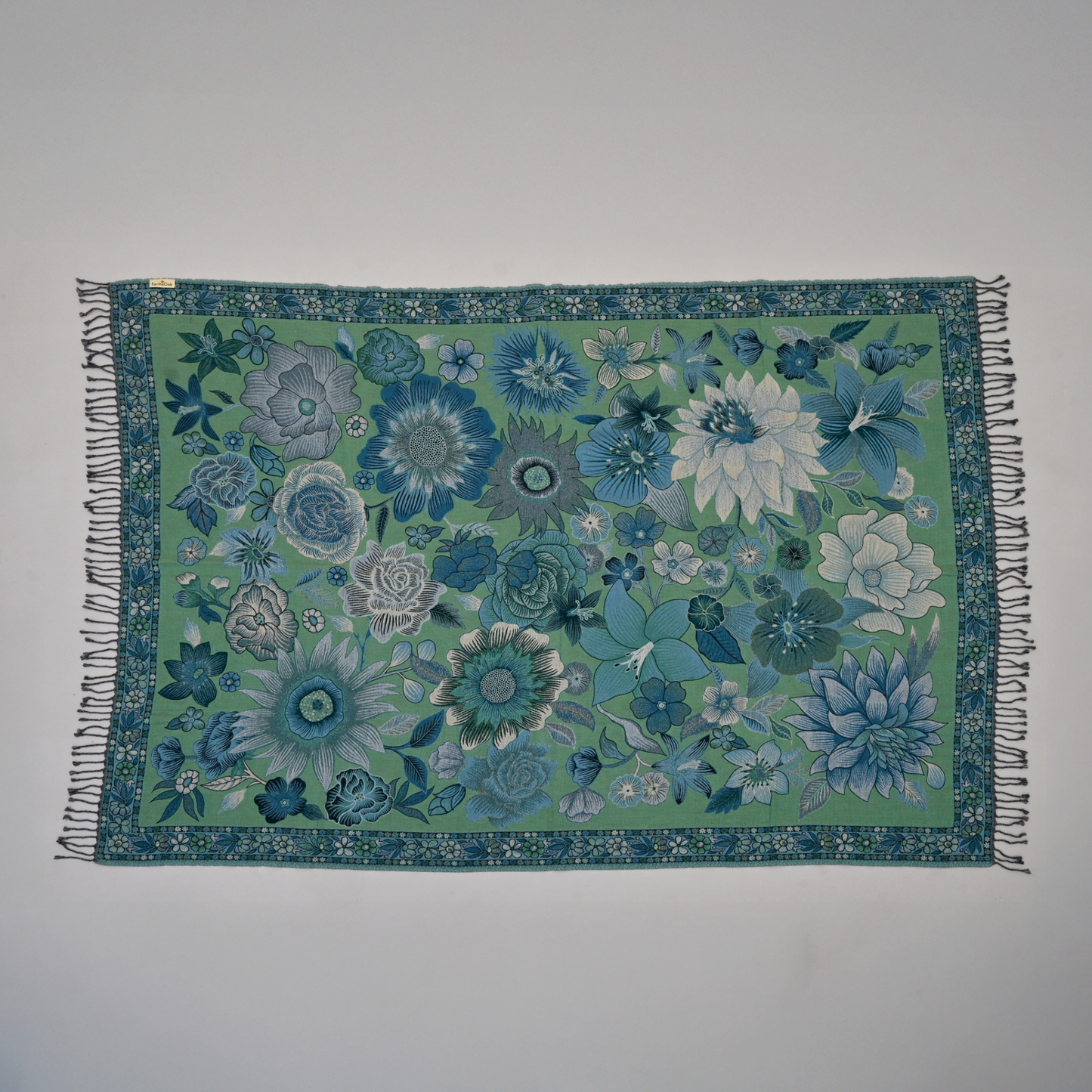 The Vintage Azure Garden Throw
