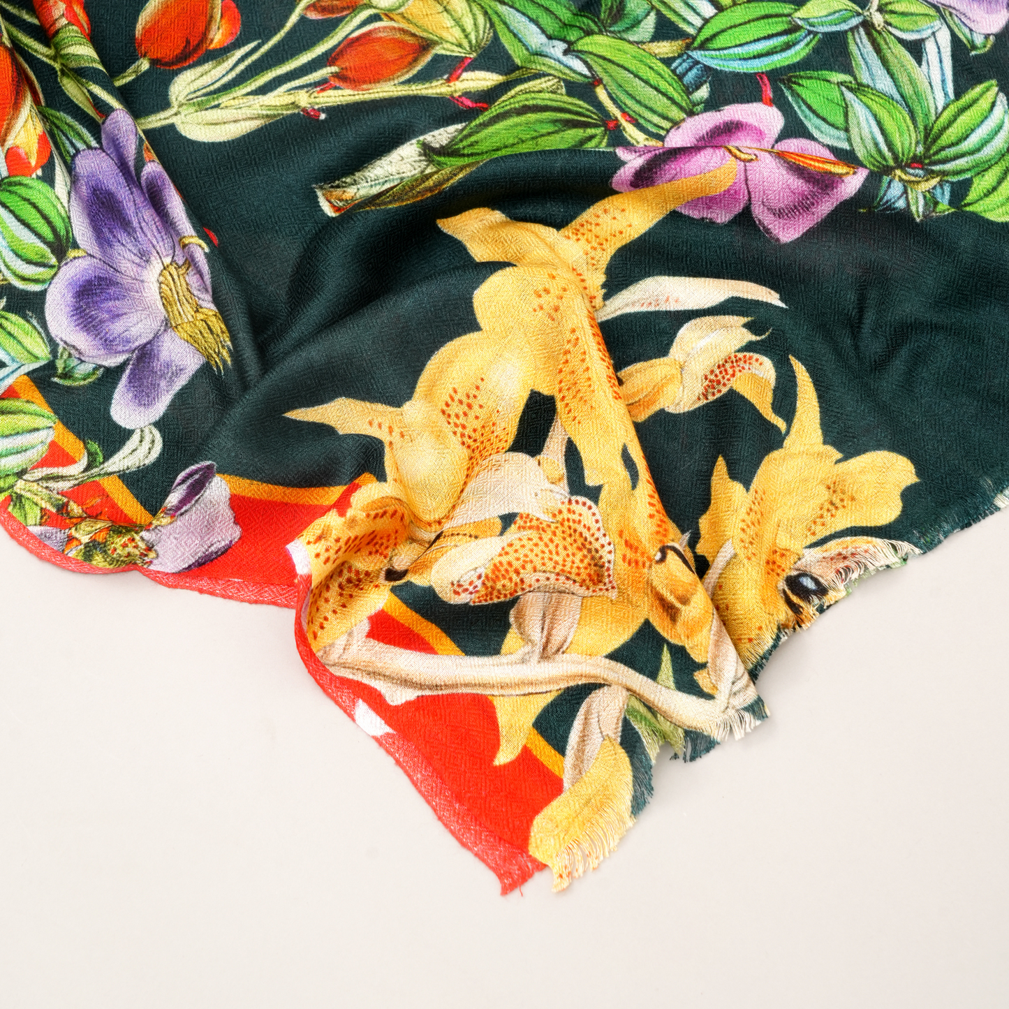 Midnight Bloom- Bamboo Modal Stole