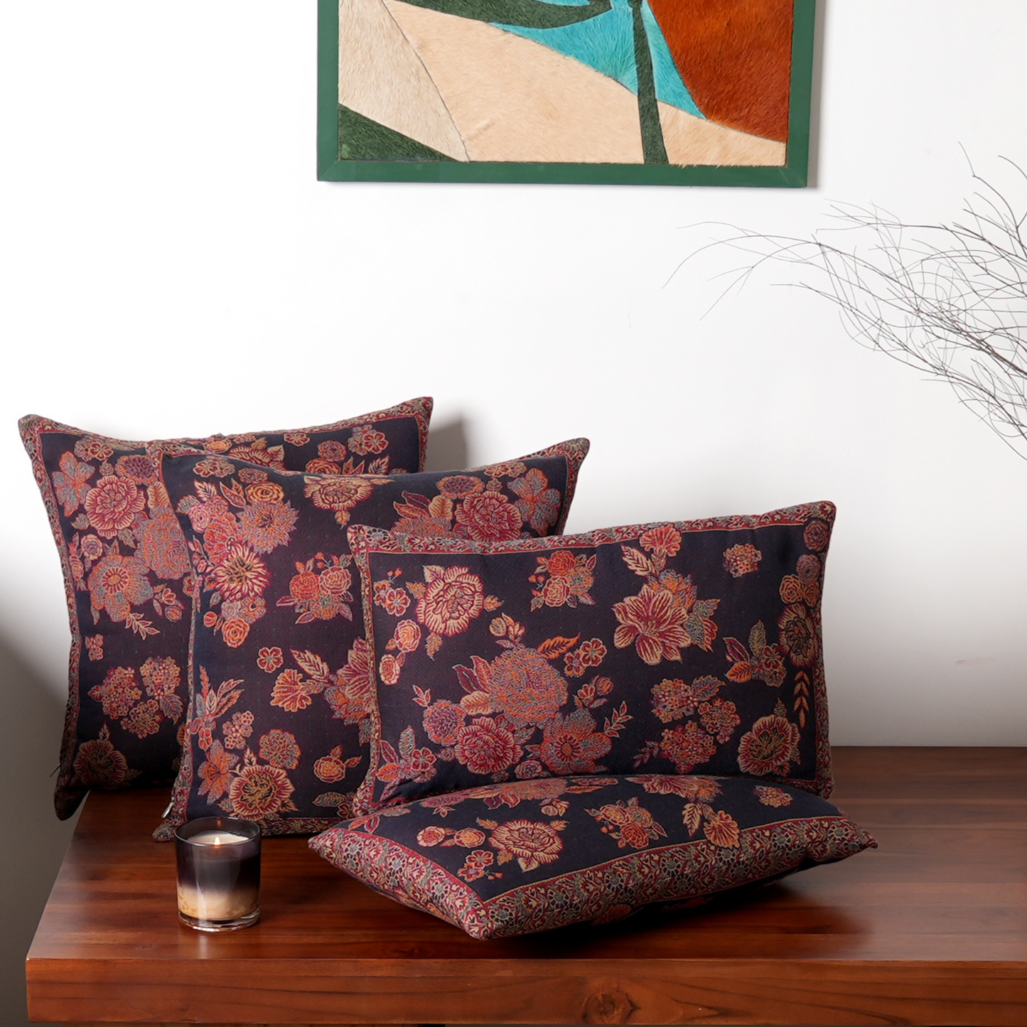 The Earth Collection- Midnight Bloom Cushion Cover Set