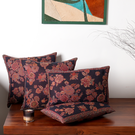 The Earth Collection- Midnight Bloom Cushion Cover Set
