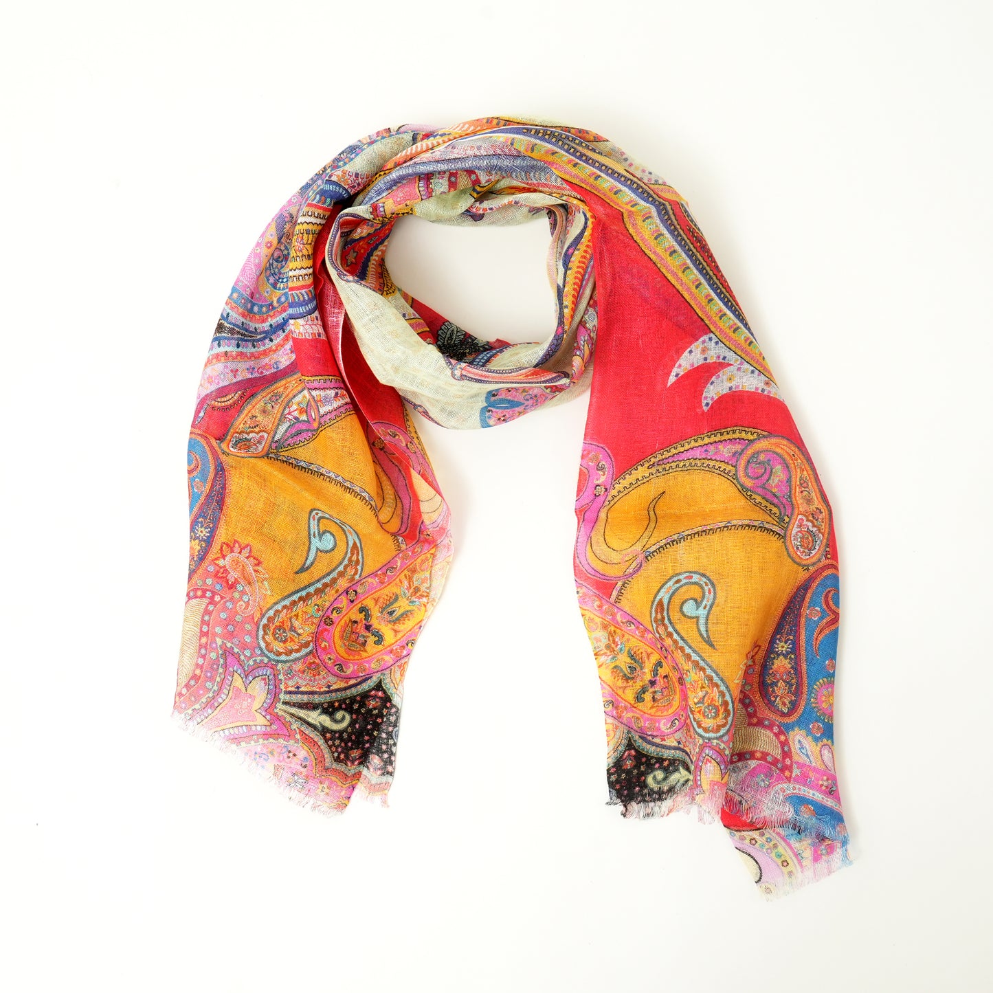 Paisley Pop Linen Stole