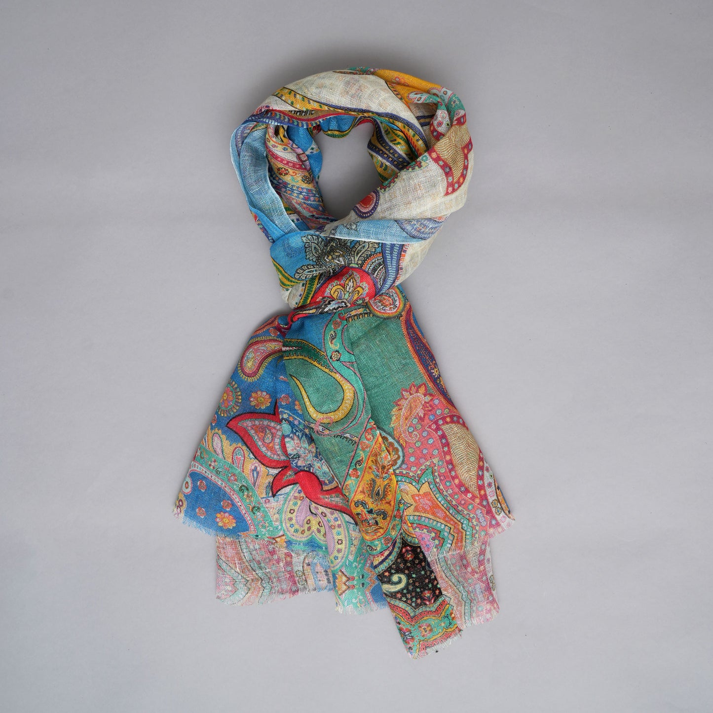 Linen Paisley Stole