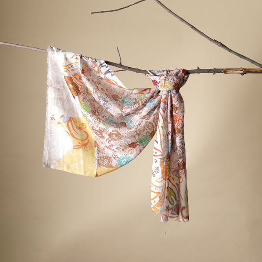 70% Cotton, 30% Linen, Breathable Fabric, Exotic Paisley and Floral Print, Versatile Styling, Artisanal Charm, Lightweight and Easy to Wear
