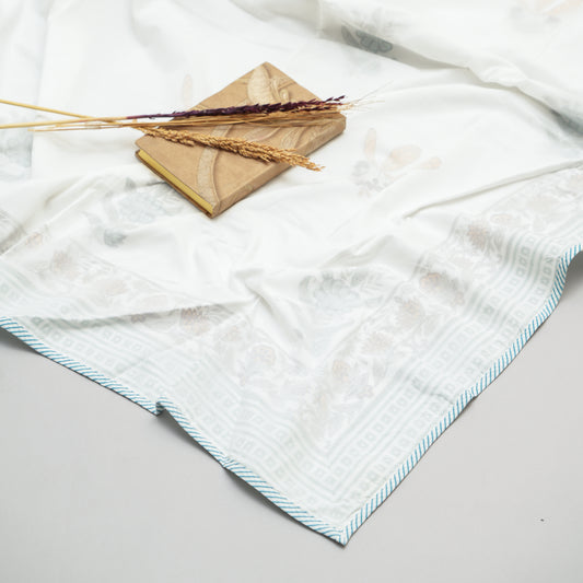 100% Cotton Muslin, Hand Block Printed, Lightweight & Breathable, Three Layers of Softness, Artisanal Craftsmanship.
