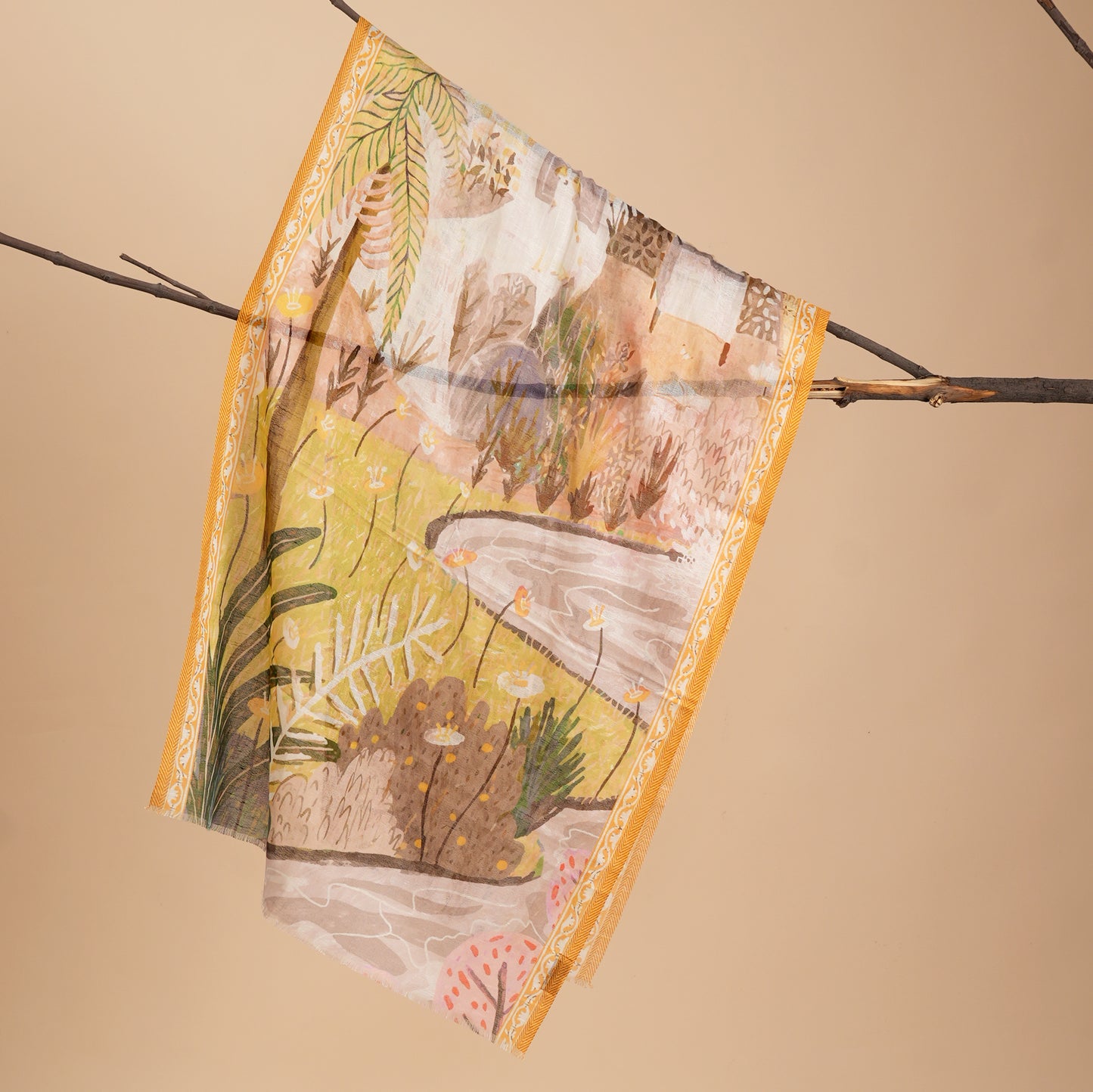 The Valley Cotton Linen Stole