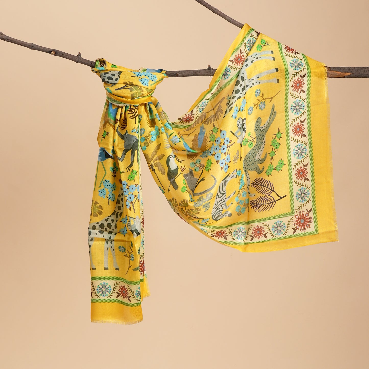 Safari Bloom Bamboo Modal Stole