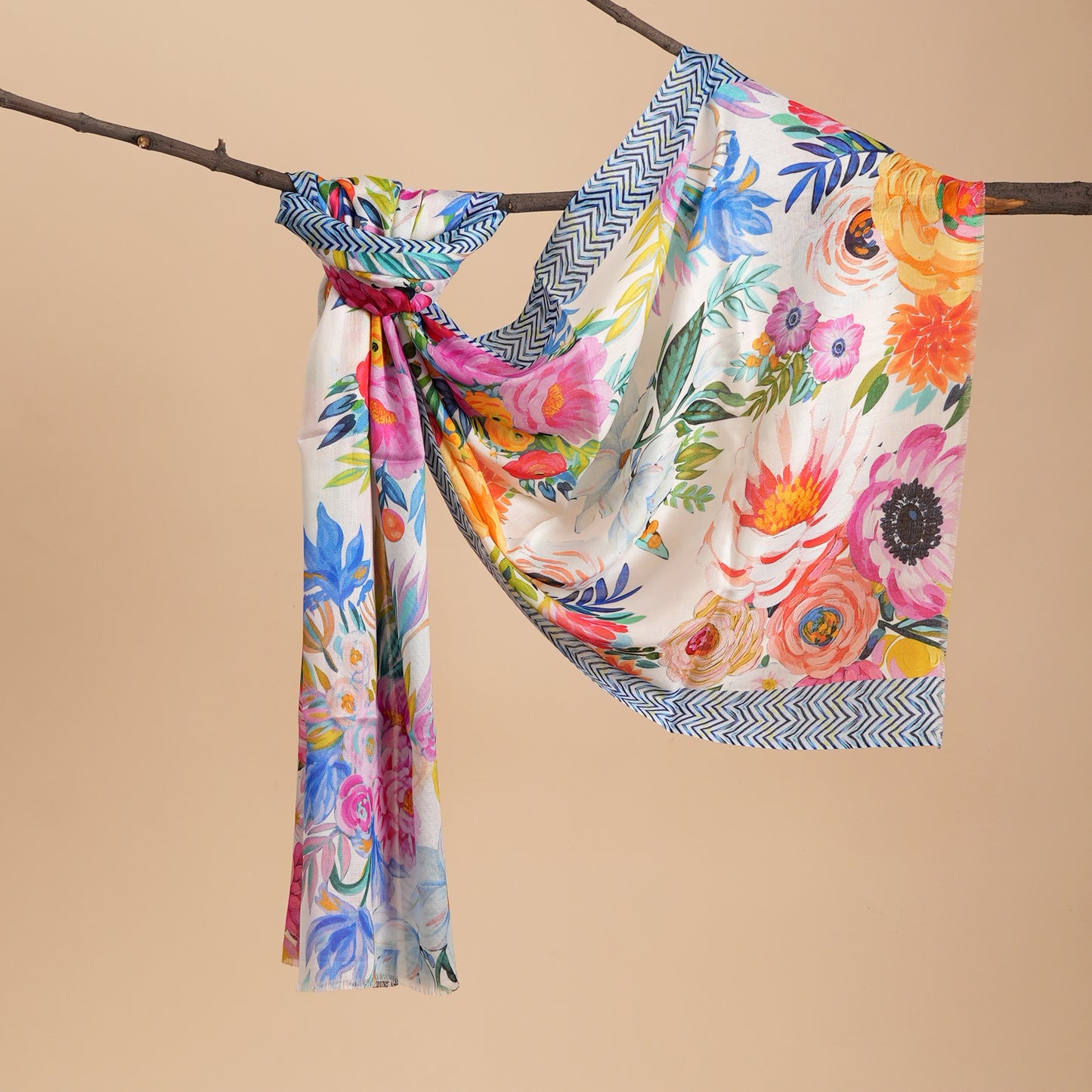 Petals In Color Bamboo Modal Stole