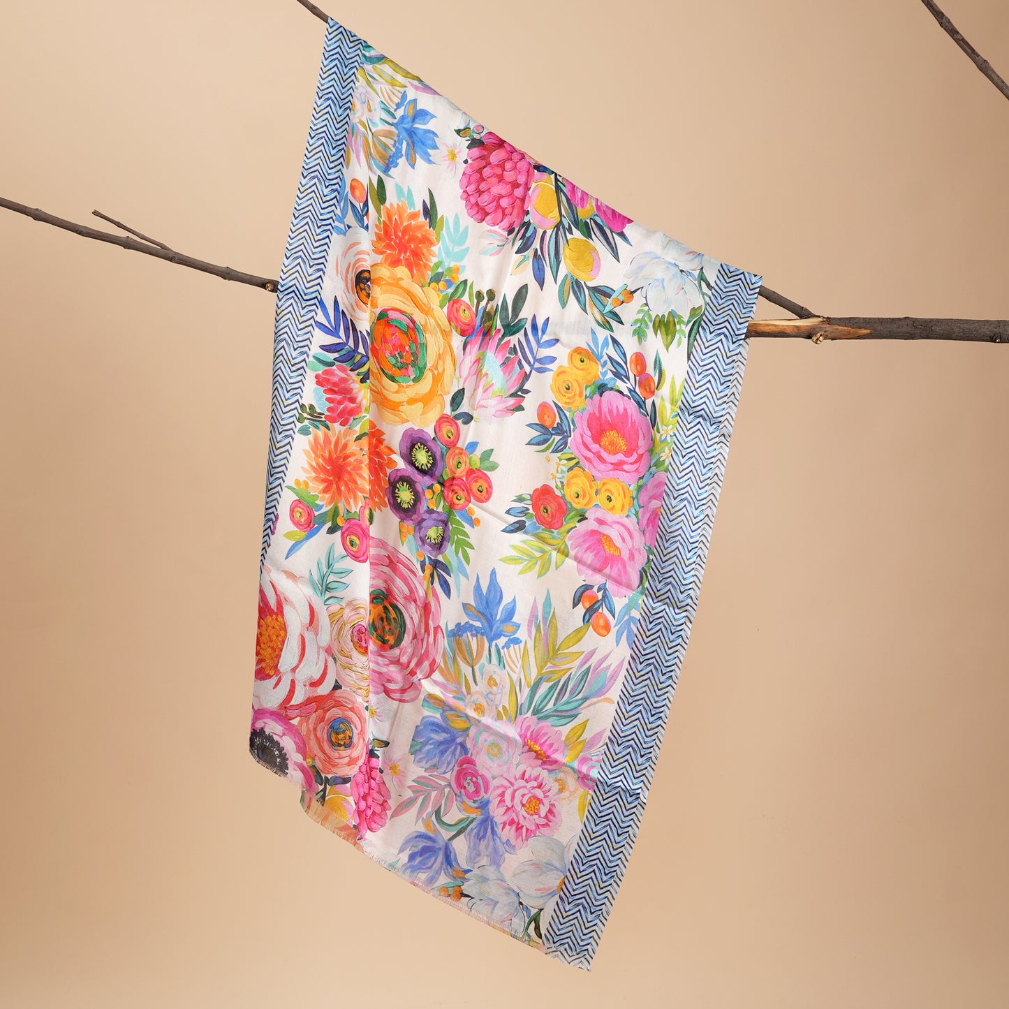 Petals In Color Bamboo Modal Stole