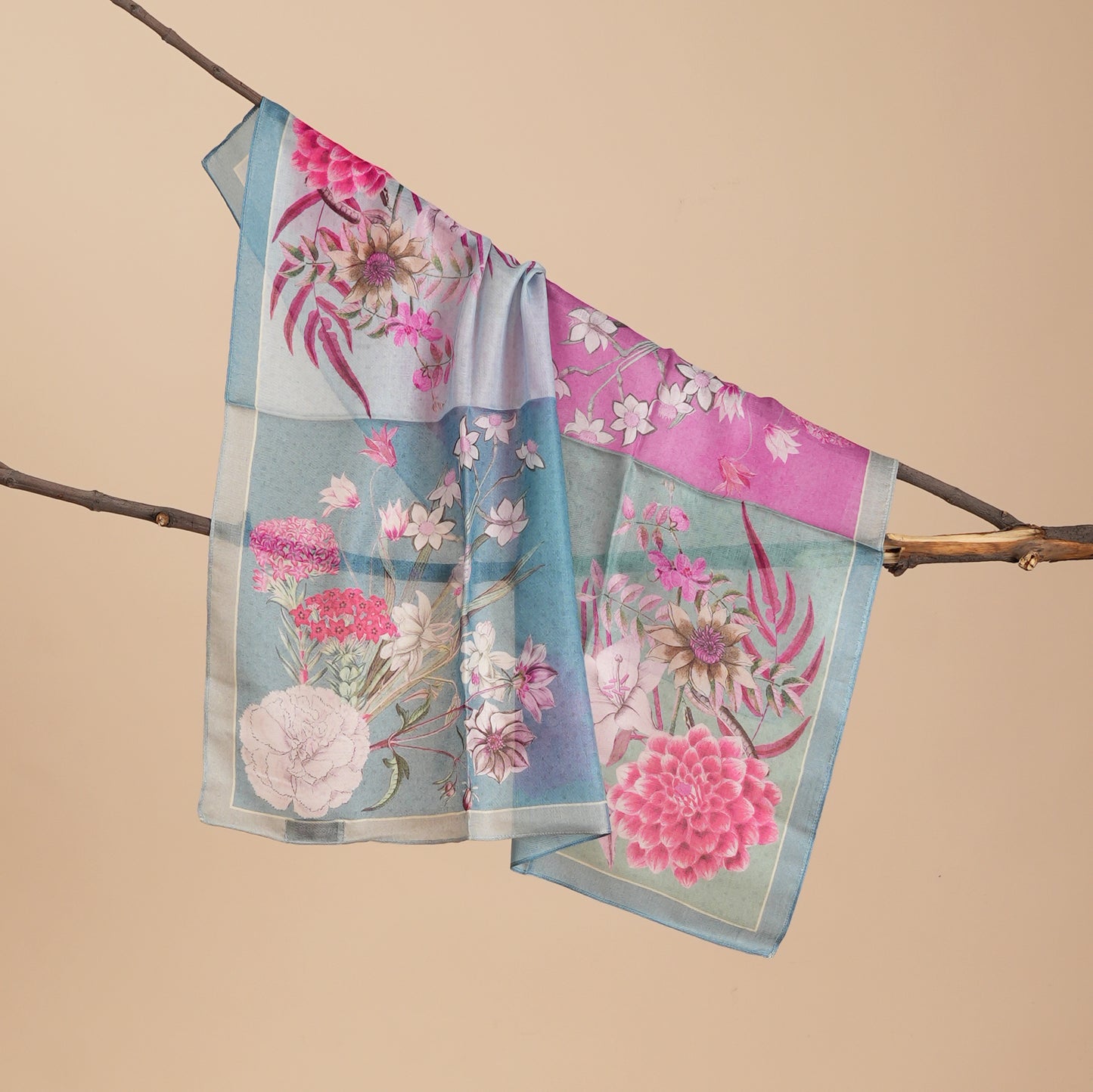 Blush Lagoon Modal Silk Scarf
