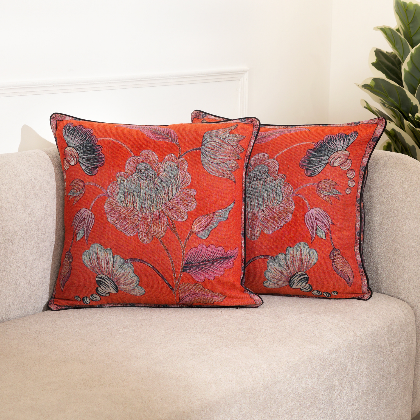 Ember Bloom Cushion Cover Set