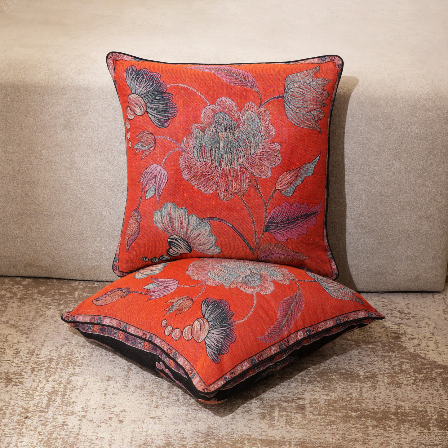 Ember Bloom Cushion Cover Set