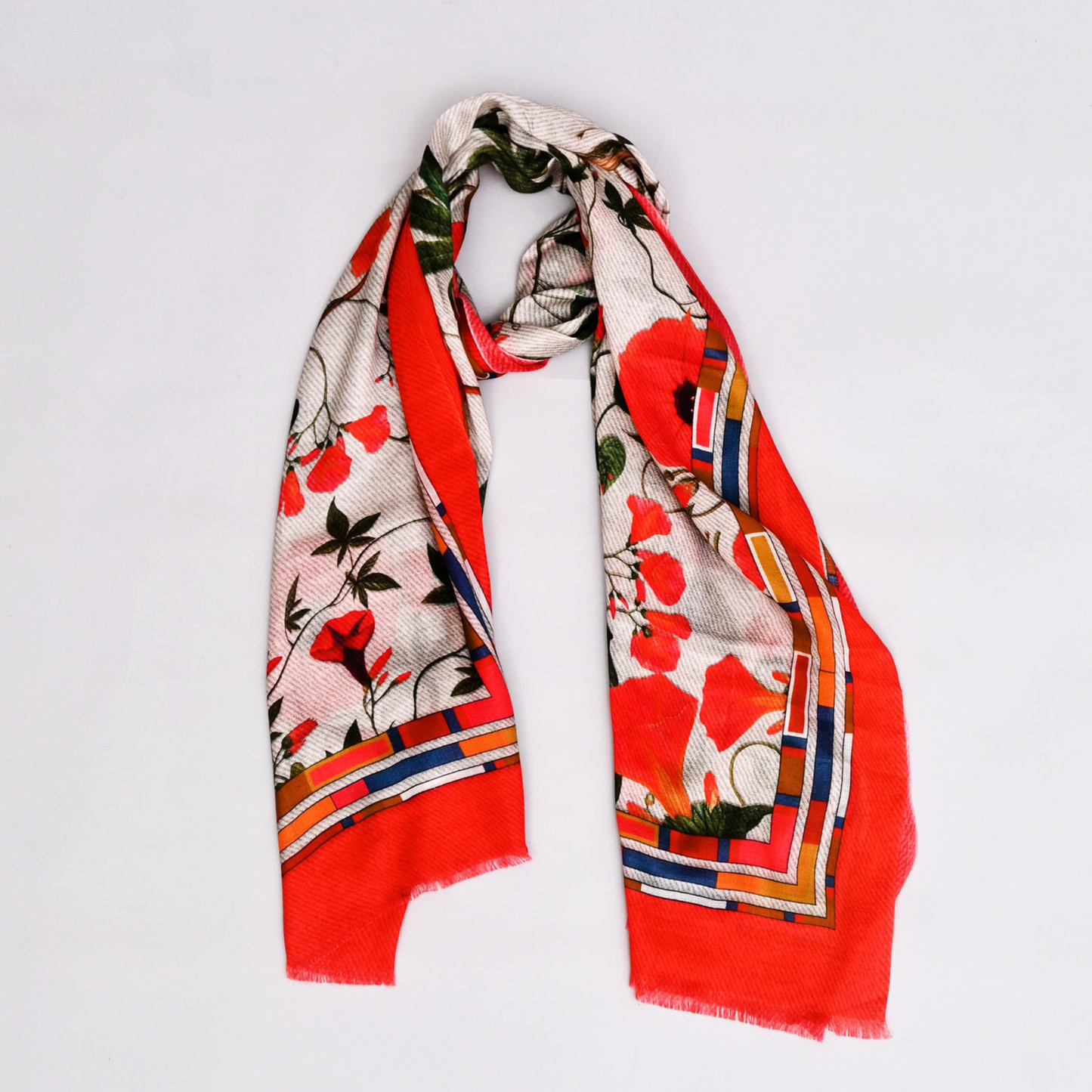 The Scarlet Bloom Bamboo Modal Stole