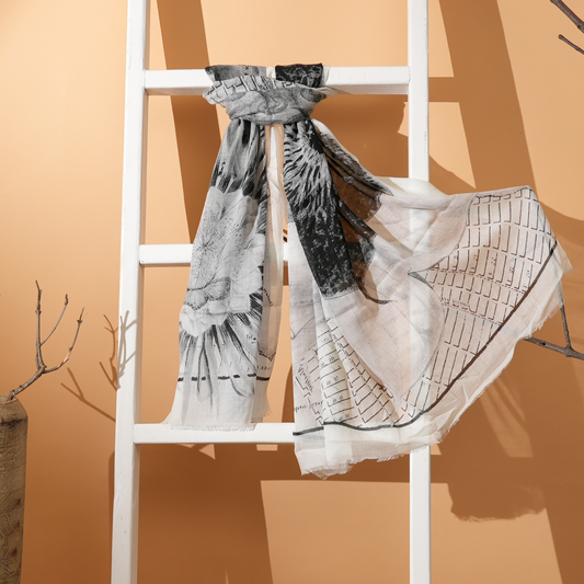 Botanical Sketch- Modal Cotton Stole