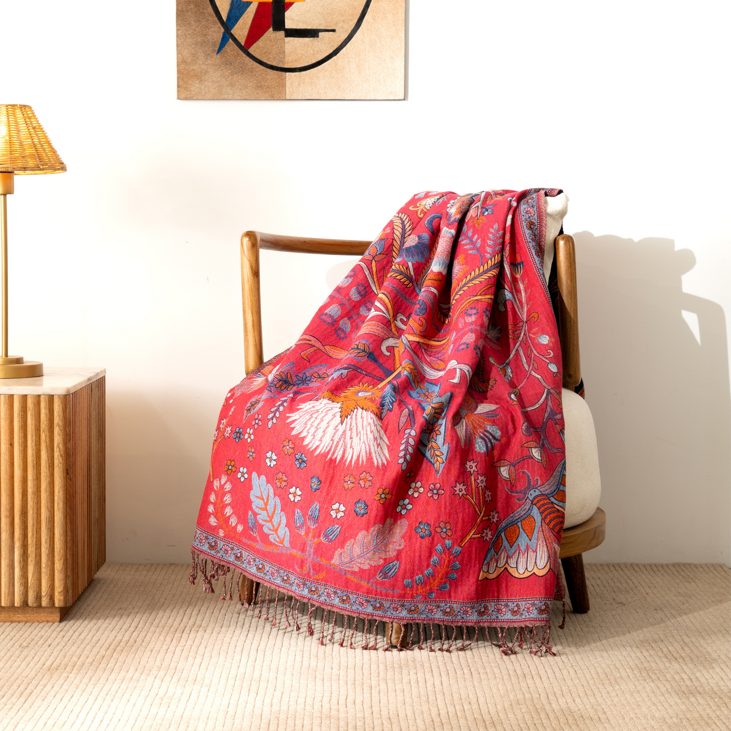 Scarlet Whisper Throw