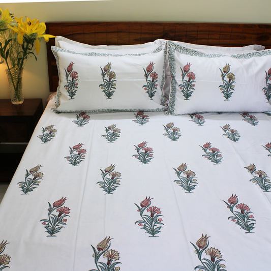 Anandbagh Handblock Bedsheet