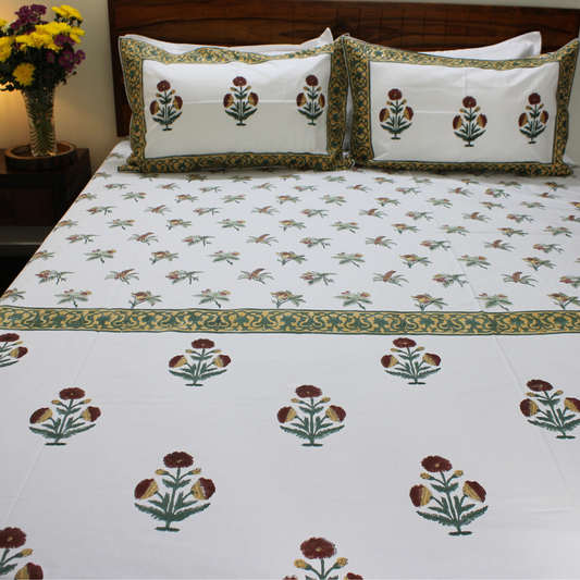 Anandbagh Handblock Bedsheet