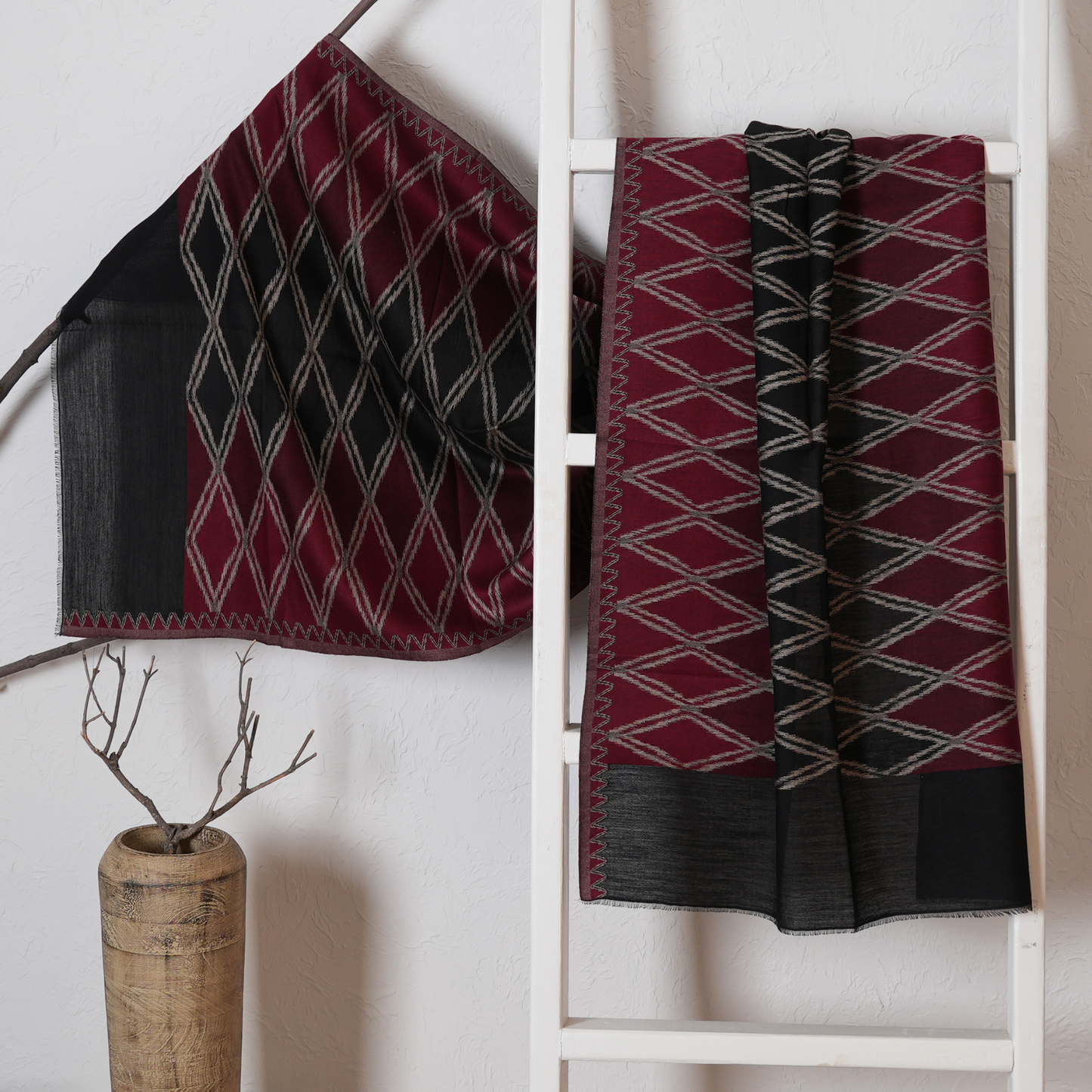 Ikkat Fine Wool Stole