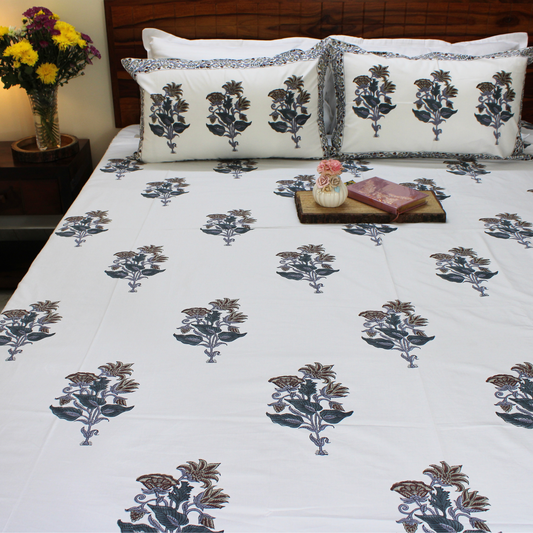Anandbagh Handblock Bedsheet