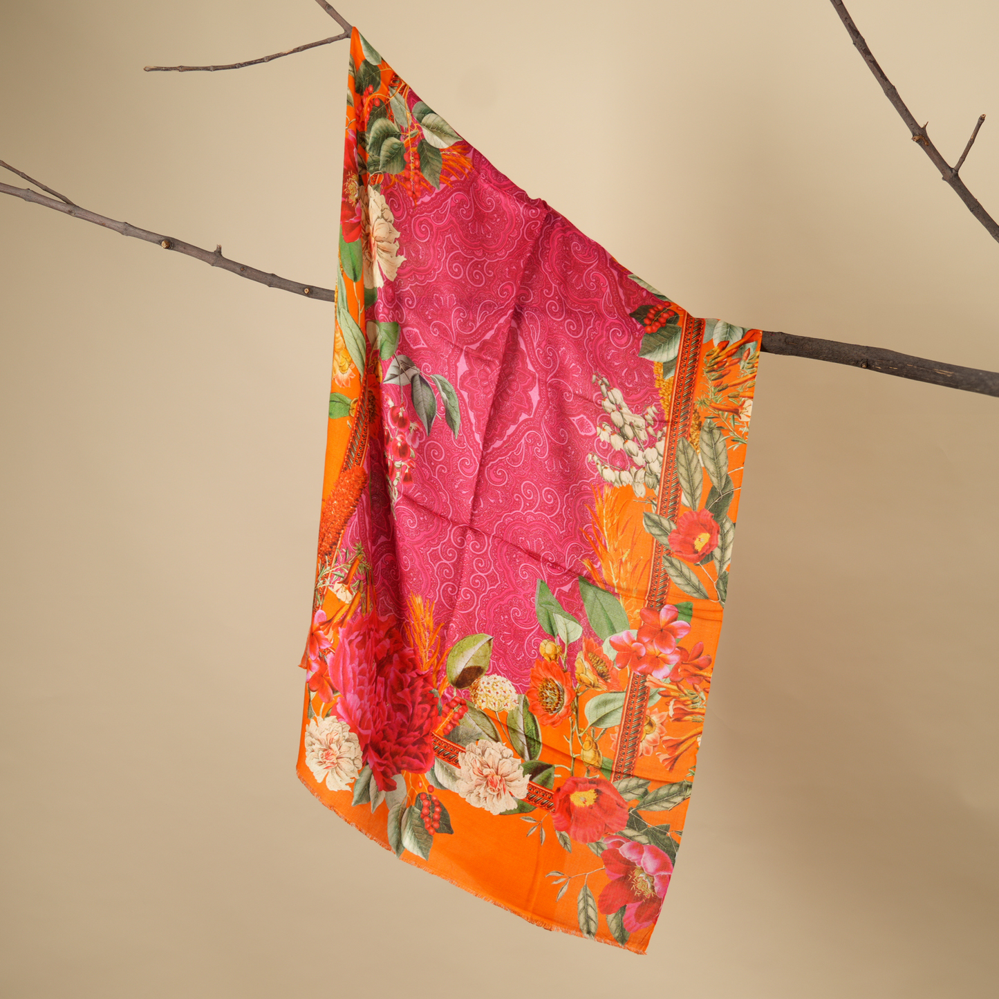 Vivid Oasis-Bamboo Modal Stole