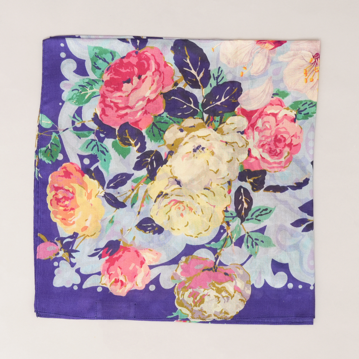 Enchanted Petals-Mulberry Silk Scarf