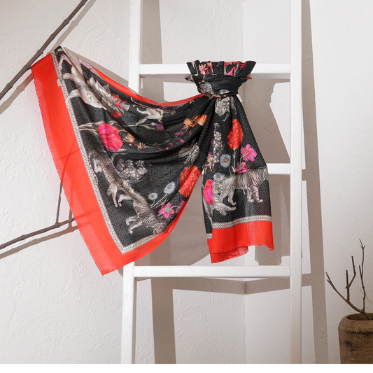Exotic Escape Black - Bamboo Modal Stole