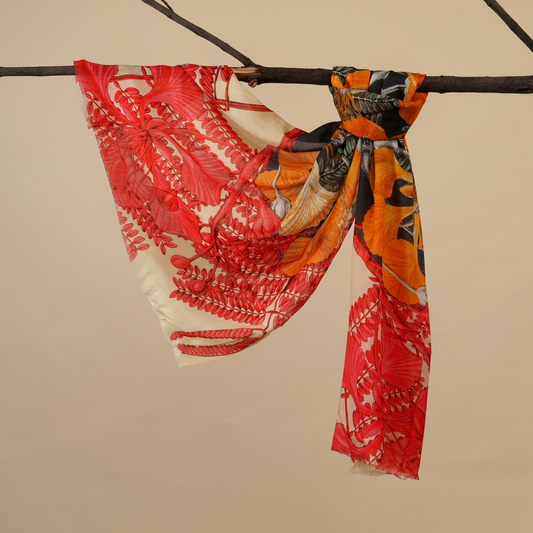 Flame & Shadow-Bamboo Modal Stole