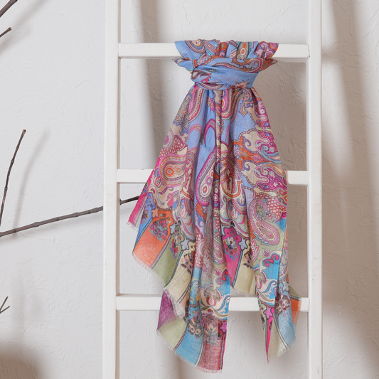Boheme Paisley-Linen Stole