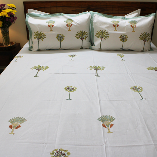 Colours Of The Garden-Handblock Bedsheet