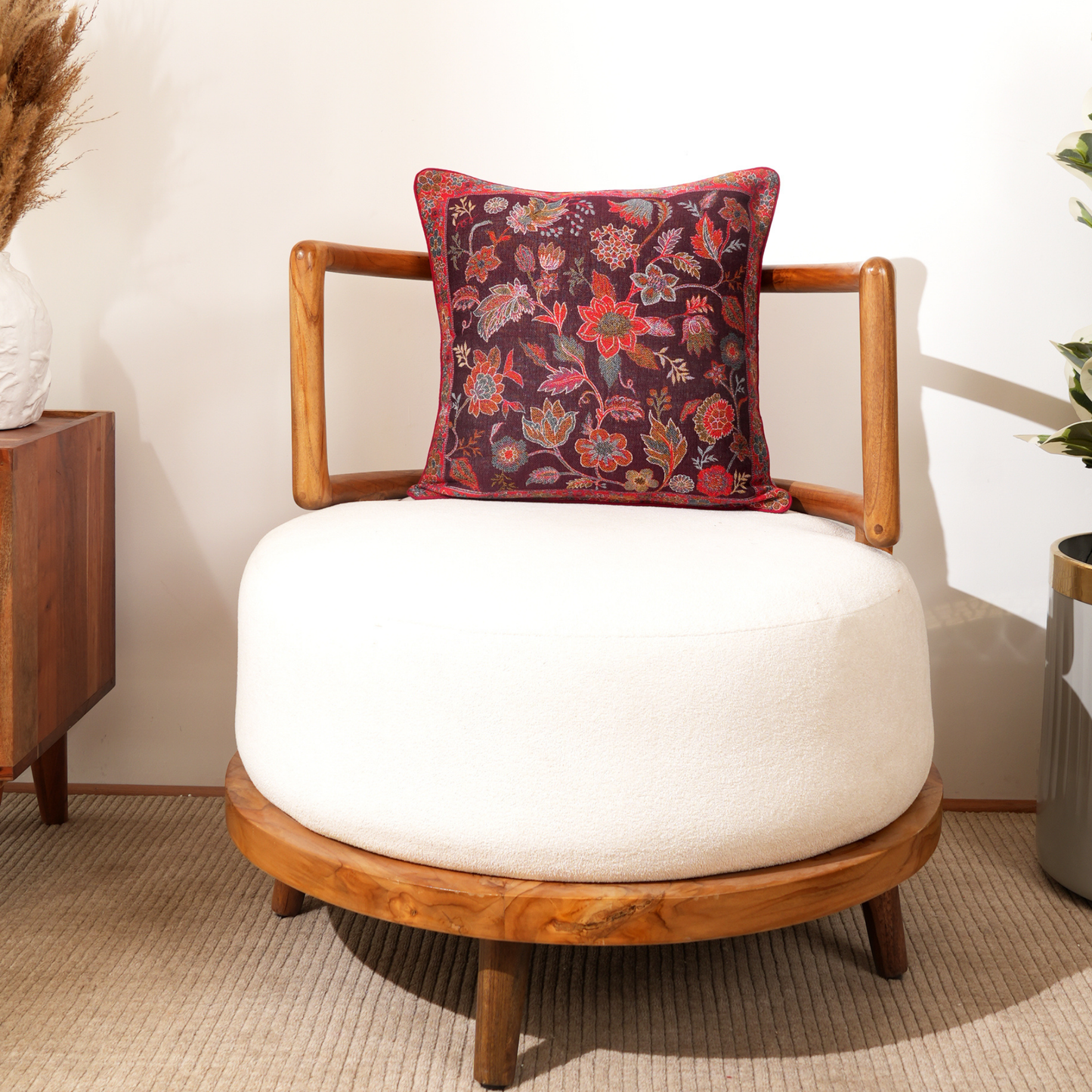 Scarlet Bloom Cushion Cover Set