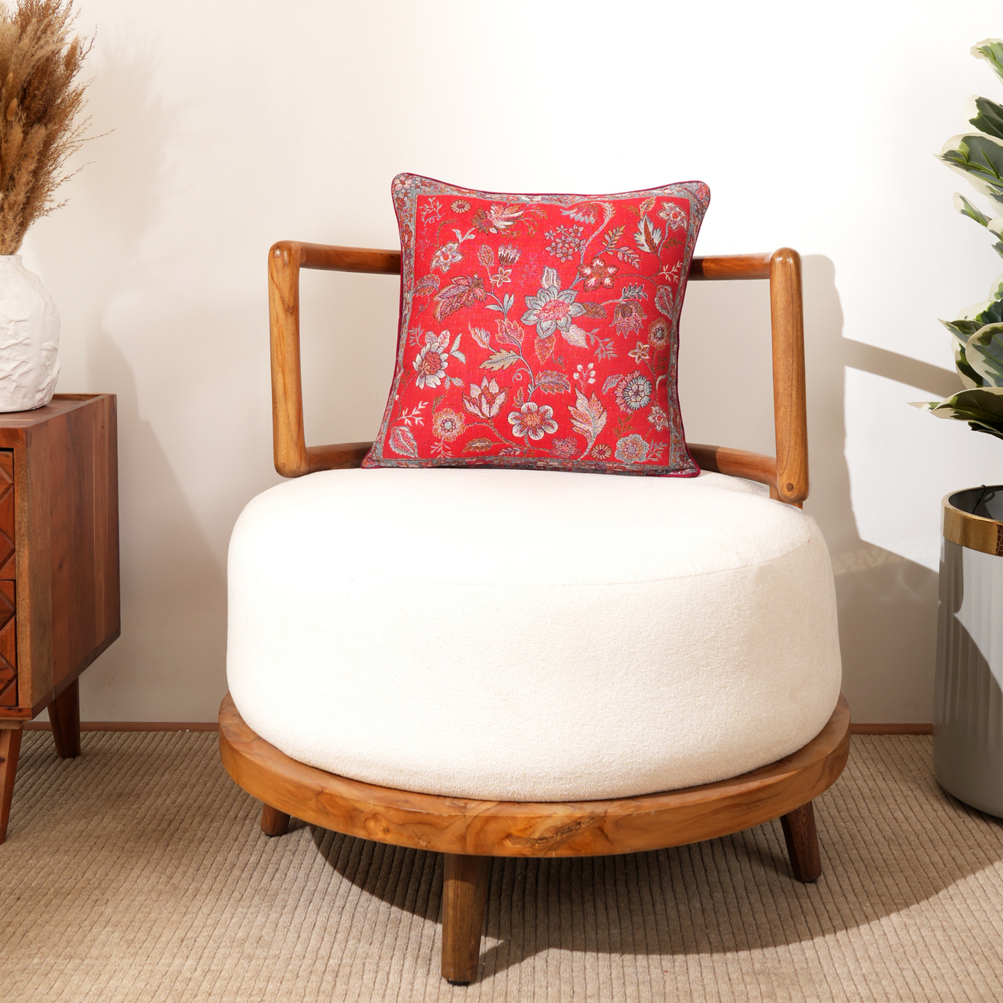 Scarlet Bloom Cushion Cover Set