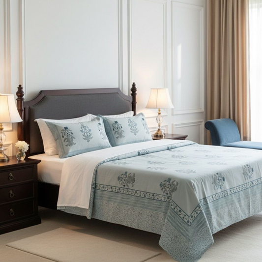 Anandbagh Handblock Bedsheet